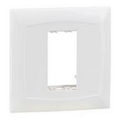 Legrand  Britzy 1 Module Plate With Base Frame , White